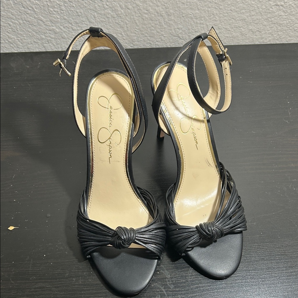 Jessica Simpson Black Strappy Heels